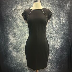 Guess Los Angeles black fitted lace sexy cutout cocktail dress